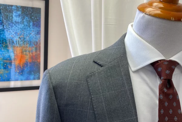 a custom blazer made by the tailored foundation