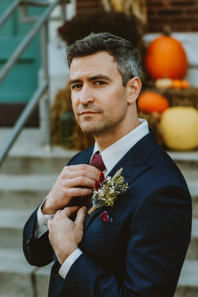 0025-20231111_0100_MN_MN_C2156 Jon wearing a custom wedding suit from the Tailored Foundation