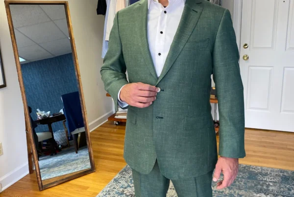 A man wearing a tailored suit