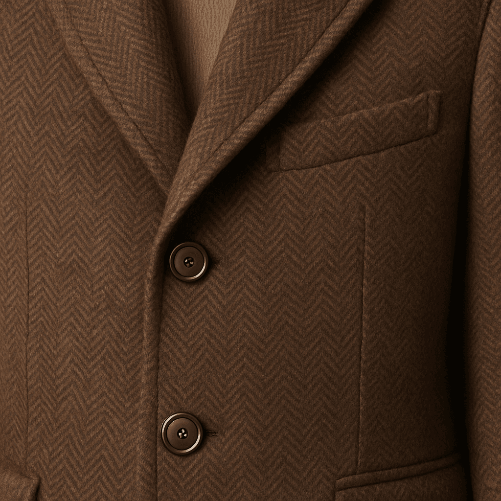 Designer coat close-up
